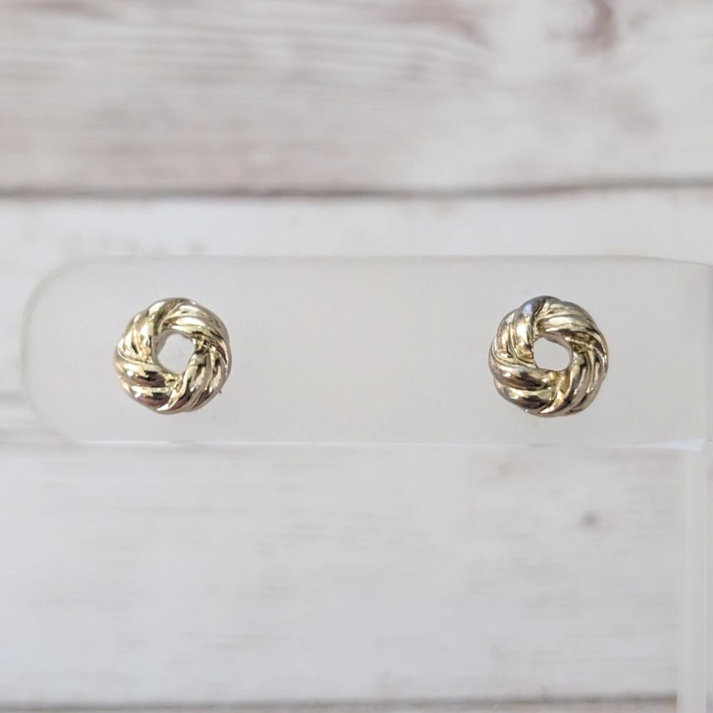 Vintage Stud Earrings Gold Tone Dainty - Fair Condition